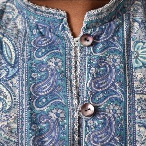 Orvis Blue Paisley Vest Size XL